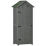 Garden Shed Vertical Utility 3 Shelves Shed Wood Outdoor Garden Tool Storage Unit Storage Cabinet, 77 x 54.2 x 179cm MULTIPLE COLOURS AVAILABLE (FREE SHIPPING) Image 2