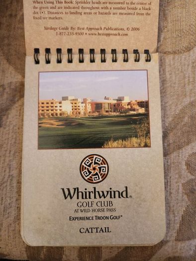 Golf Yardage Book X 2 . Whirlwind Golf Club At Horses Pass And Ocotillo Golf Resort Arizona.  Both In Very Good Condition.