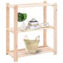 3-Tier Storage Racks 2 pcs 80x38x90 cm Solid Pinewood 150 kg Image 2