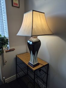 Gorgeous Large Tara Works ceramic lamp Black