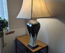 Gorgeous Large Tara Works ceramic lamp Black