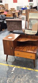 mid-century dressing table with mirror