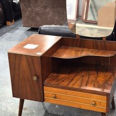 mid-century dressing table with mirror