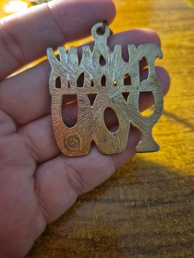 Vintage Stamped Thank You Keyring