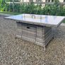 Rattan fire pit garden table Image 2