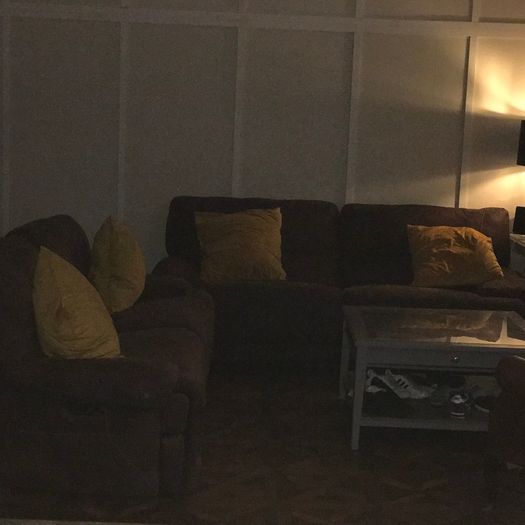 Sofas Two 3 seater Brown Suedette recliners