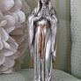 Art Nouveau Figurine Madonna Statue Silver Sculpture Church Figurine Mar Image 2