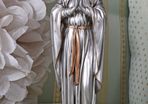 Art Nouveau Figurine Madonna Statue Silver Sculpture Church Figurine Mar