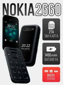 Nokia 2660 (2022) TA-1469 4G Dual Screen Unlocked Dual Sim Flip Phone MP3 Player & Wireless FM/ Used