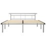 Bed Frame Grey Metal 200x200 cm Image 3