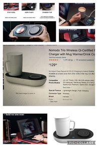 Gadget - Qi Certified Fast Charger - Mug Warmer / Drinks Cooler - Includes Smart Mug! Rrp 129 Euro!