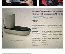 Gadget - Qi Certified Fast Charger - Mug Warmer / Drinks Cooler - Includes Smart Mug! Rrp 129 Euro!