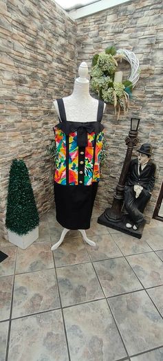 Vintage 80s 90s Jacqueline lechat Cannes pencil floral dress with cropped blazer