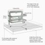 3-in-1 Baby Bassinet / Bedside Sleeper with Mattress & Bedding Image 4
