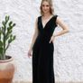 Folkster Marissa Velvet Forest Green Bridesmaid Dress Image 2