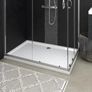 Shower Base Tray with Dots White 80x120x4 cm ABS Image 3