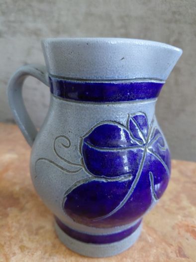 vintage pitcher Ant. Krummeich Gres D'alsace Betschdorf pottery jug