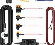 Dash Cam Hardwire Kit, Type-C USB Hard Wire Kit 12V-24V to 5V Hardwire Kit with Low Voltage Protection 13ft Dash Cam Charger Power Cord for Dashcam GPS Power Supply Radar Detectors and More