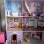 Large wooden dolls house with furniture Image 4