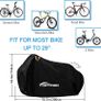 Bike Cover, Bike Covers for Outside Storage, 210T Outdoor Waterproof Bicycle Cover with Lock Holes, Anti Rain UV Bike Covers with Storage Bag for Mountain Bike, Road Bike Image 3