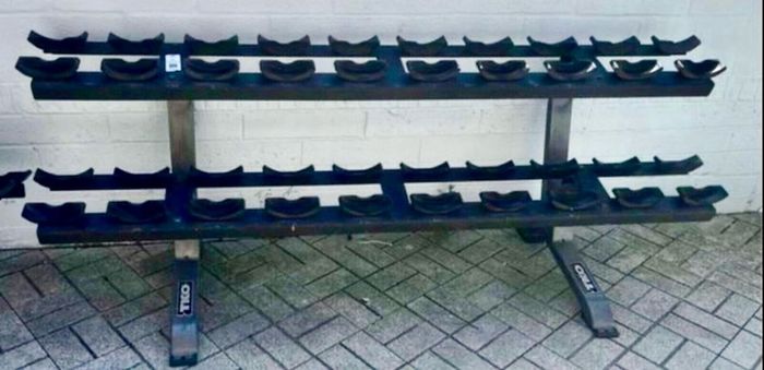 Tko large 7ft dumbbell rack 2 tier