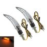 2x 12V Black Motorcycle Indicators Turn Signal Light Image 2