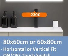 LED Bathroom Mirror 60x80cm Antifog Speakers
