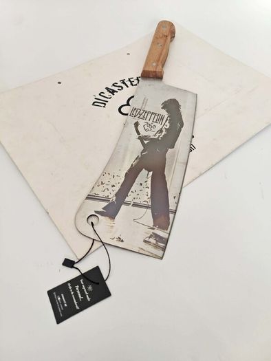 Butcher Knife with Led Zeppelin Engraving Rock Legacy & Cutting Po By Di'Casteelwer