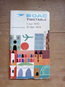 BOAC Timetable Jan to March 1970