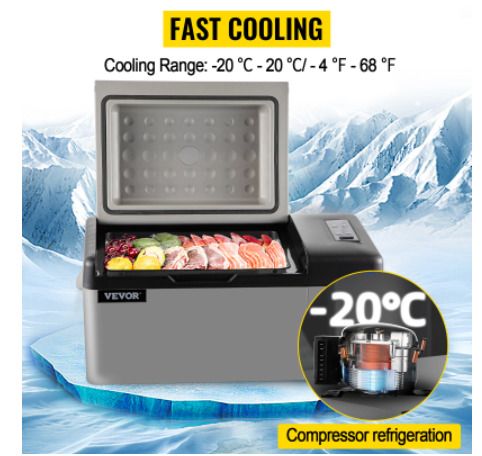 Mini Car Refrigerator Fridge Freezer 35L