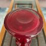 Uber Retro Mid Century Heavy Ruby Red Vase Image 8