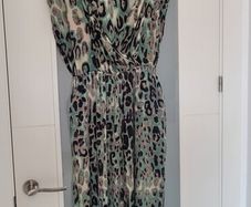 SWEE1 silk leopard print jumpsuit with pockets Sz S/M (Fit 10-14UK) - Rrp 59.99 (New)