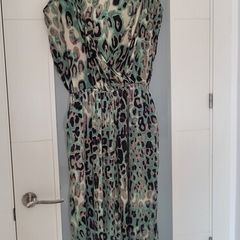SWEE1 silk leopard print jumpsuit with pockets Sz S/M (Fit 10-14UK) - Rrp 59.99 (New)