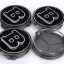 4PCS 75MM Mercedes Brabus Car Alloy Wheel Center Wheel Hub Caps A B C CLA CLS G M R W202 Image 2