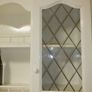 White painted kitchen dresser with glass display cabinets Image 7