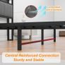 King Size Bed Frame with Storage and Headboard Shelf Image 3