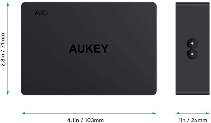 Aukey USB Wall Charger Adapter 6 Ports, USB Charging Station 60W with AiPower Tech for iPhone 11 Pro / 11 Pro Max / 11 / XS / XS Max / XR, Samsung Galaxy S9 / S8, iPad Pro / Air /mini, and more