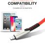 NOHON Premium 2M Apple 3A Lightning Fast Charger & Data Sync Zinc Alloy Flat Nylon Braided Cable (Brand New/Warranty) Image 9