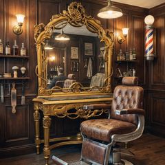 Old console and mirror in a Neo-modern design