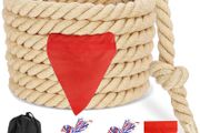 Outdoor Games Tug of War Rope for Kids and Adults (Khaki, 12 M)