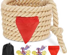 Outdoor Games Tug of War Rope for Kids and Adults (Khaki, 12 M)