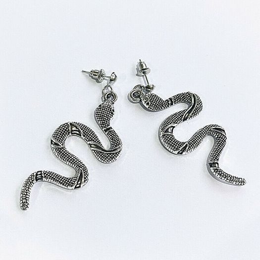 Trendy Vintage Snake Shape Dangle Earrings for Women Girl Retro Earrings