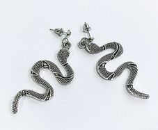 Trendy Vintage Snake Shape Dangle Earrings for Women Girl Retro Earrings