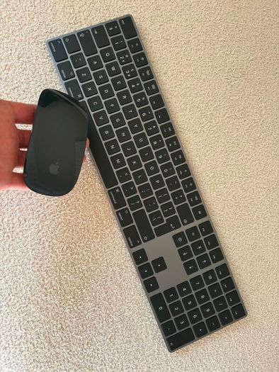 Apple Magic Keyboard with Numeric Keypad & Magic Mouse (Black)
