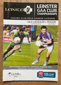 2010 Old Leighlin v Rhode - GAA Leinster Football Senior Club Championship Programme