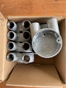 Box Of 8 M20 U Boxes Galvanised Conduit