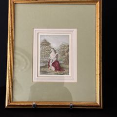 Antique Victorian Le Blond & Co. Print - "The Lyre" (c. 1855) Framed