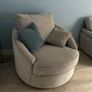 Harvey normal grey 3 seater and swivel chair Image 3