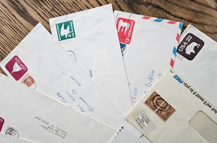 USA United States 12 Used Envelopes with Stamps and 2 Loose 4 Cent Stamps