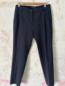 Brax "Style Marons" Navy Casual Jersey Trousers BNWT Size UK 12 / EU 38